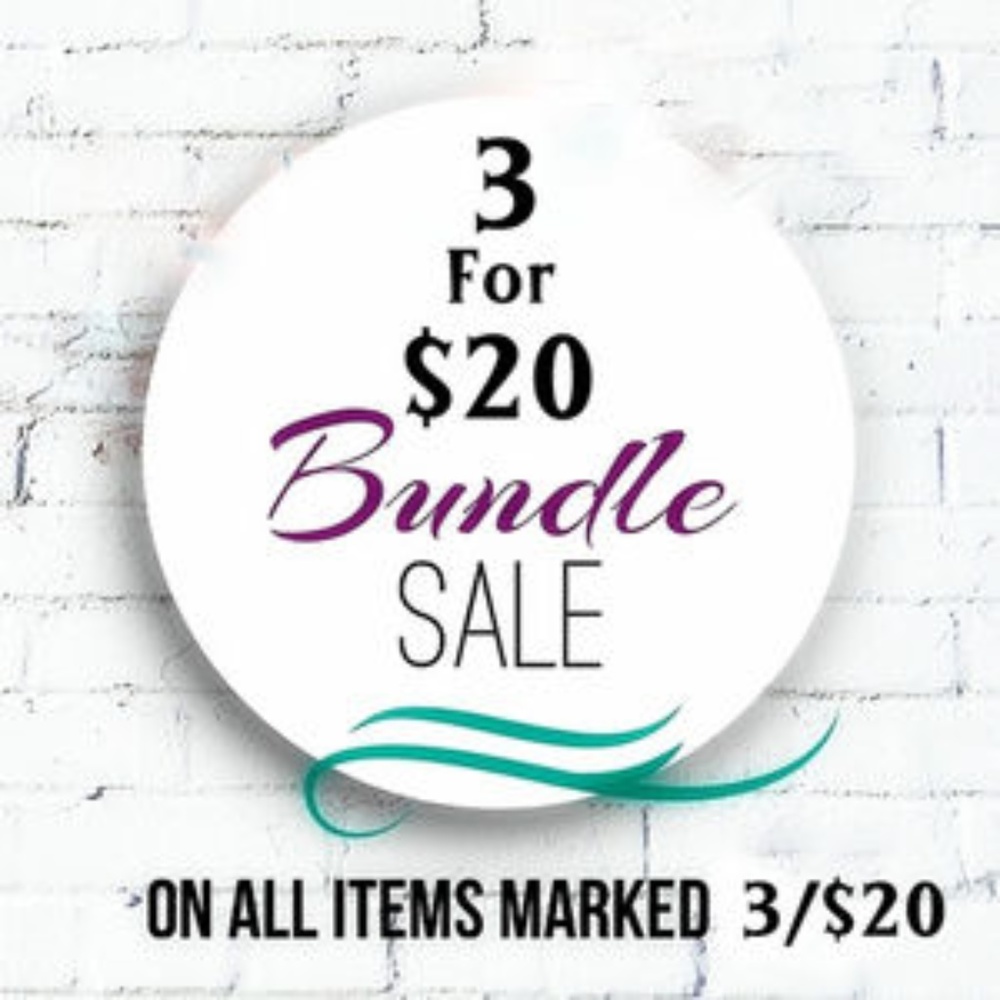 3 for $20 on Select Items!